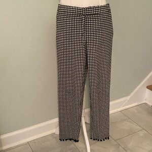 Fun Black and White Checkered Pants. Size 10.